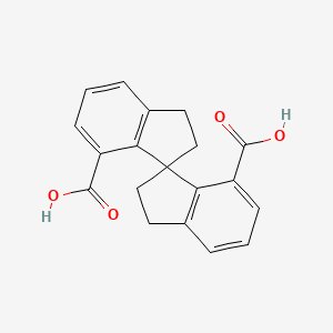 (S)-2,2',3,3'-Tetrahydro-1,1'-spirobi[indene]-7,7'-dicarboxylic acid chemical structure (CAS 920985-42-8)