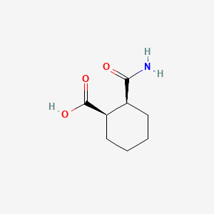 rel-(1R,2S)-2-Carbamoylcyclohexane-1-carboxylic acid chemical structure (CAS 92116-89-7)