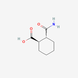 trans-2-Carbamoylcyclohexanecarboxylic acid chemical structure (CAS 92116-90-0)