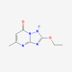 2-Ethoxy-5-methyl-[1,2,4]triazolo[1,5-a]pyrimidin-7(4H)-one chemical structure (CAS 92146-20-8)