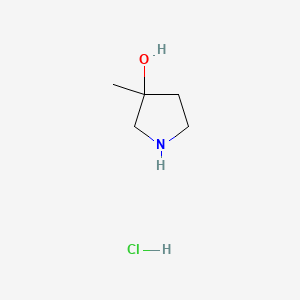 3-Methylpyrrolidin-3-ol hydrochloride chemical structure (CAS 921592-91-8)