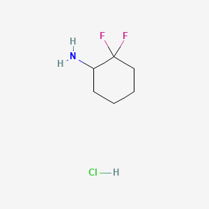 2,2-Difluorocyclohexanamine hydrochloride chemical structure (CAS 921602-83-7)