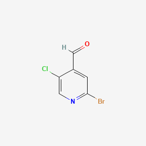 2-Bromo-5-chloroisonicotinaldehyde chemical structure (CAS 921630-14-0)