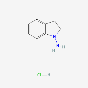Indolin-1-amine hydrochloride chemical structure (CAS 92259-86-4)