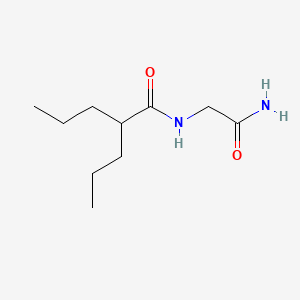 N-(2-Amino-2-oxoethyl)-2-propylpentanamide chemical structure (CAS 92262-58-3)