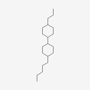 (trans,trans)-4-Pentyl-4'-propyl-1,1'-bi(cyclohexane) chemical structure (CAS 92263-41-7)