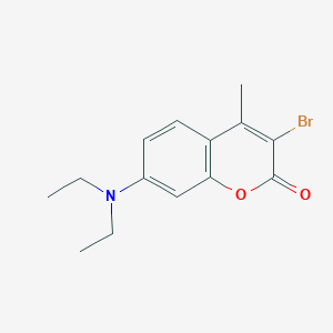 3-Bromo-7-(diethylamino)-4-methyl-2H-chromen-2-one chemical structure (CAS 92295-93-7)