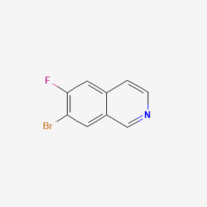 7-Bromo-6-fluoroisoquinoline chemical structure (CAS 923022-40-6)