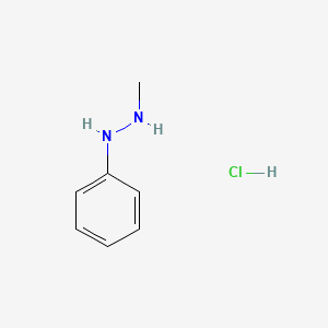 1-Methyl-2-phenylhydrazine hydrochloride chemical structure (CAS 92304-54-6)
