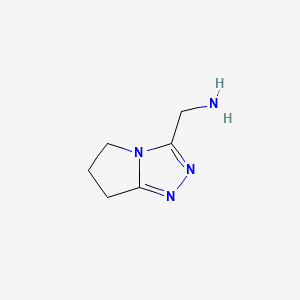 (6,7-Dihydro-5H-pyrrolo[2,1-c][1,2,4]triazol-3-yl)methanamine chemical structure (CAS 923156-44-9)