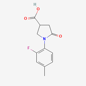 1-(2-Fluoro-4-methylphenyl)-5-oxopyrrolidine-3-carboxylic acid chemical structure (CAS 923171-94-2)