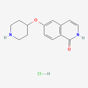 6-(Piperidin-4-yloxy)isoquinolin-1(2H)-one hydrochloride chemical structure (CAS 923262-96-8)