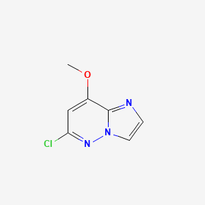 6-Chloro-8-methoxyimidazo[1,2-b]pyridazine chemical structure (CAS 923595-82-8)