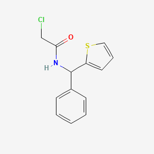 2-Chloro-N-[phenyl(thiophen-2-yl)methyl]acetamide chemical structure (CAS 923709-46-0)