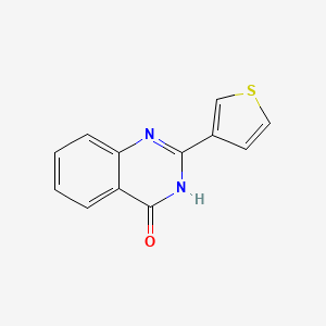 2-(Thiophen-3-yl)-3,4-dihydroquinazolin-4-one chemical structure (CAS 923800-74-2)