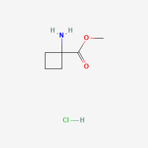 Methyl 1-aminocyclobutanecarboxylate hydrochloride chemical structure (CAS 92398-47-5)