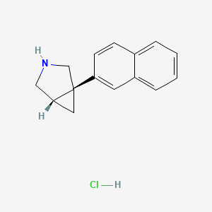(1R,5S)-1-(Naphthalen-2-yl)-3-azabicyclo[3.1.0]hexane hydrochloride chemical structure (CAS 923981-14-0)