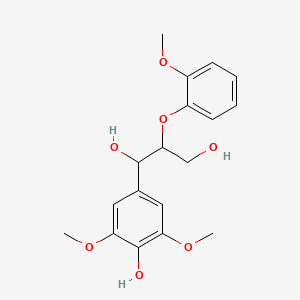 1-(4-Hydroxy-3,5-dimethoxyphenyl)-2-(2-methoxyphenoxy)propane-1,3-diol chemical structure (CAS 92409-34-2)