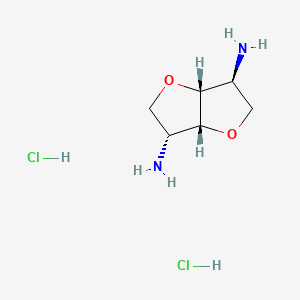 (3R,3aR,6S,6aR)-Hexahydrofuro[3,2-b]furan-3,6-diamine dihydrochloride chemical structure (CAS 92418-32-1)