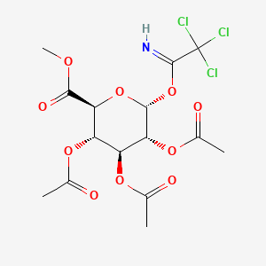 (2S,3S,4S,5R,6R)-2-(Methoxycarbonyl)-6-(2,2,2-trichloro-1-iminoethoxy)tetrahydro-2H-pyran-3,4,5-triyl triacetate chemical structure (CAS 92420-89-8)