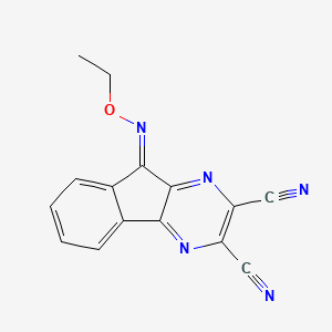 9-(Ethoxyimino)-9H-indeno[1,2-b]pyrazine-2,3-dicarbonitrile chemical structure (CAS 924296-19-5)