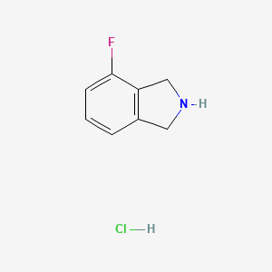 4-Fluoroisoindoline hydrochloride chemical structure (CAS 924305-06-6)