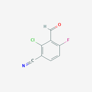 2-Chloro-4-fluoro-3-formylbenzonitrile chemical structure (CAS 924626-91-5)