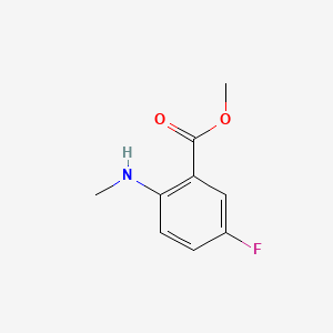 Methyl 5-fluoro-2-(methylamino)benzoate chemical structure (CAS 924668-99-5)