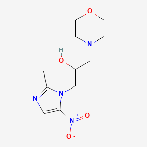 1-(2-Methyl-5-nitro-1H-imidazol-1-yl)-3-morpholinopropan-2-ol chemical structure (CAS 92478-27-8)
