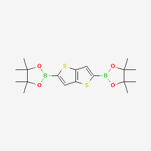2,5-Bis(4,4,5,5-tetramethyl-1,3,2-dioxaborolan-2-yl)thieno[3,2-b]thiophene chemical structure (CAS 924894-85-9)