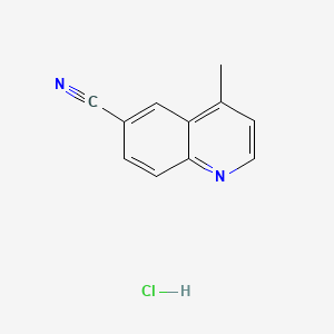 4-Methylquinoline-6-carbonitrile hydrochloride chemical structure (CAS 924898-10-2)