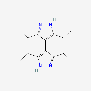 3,3',5,5'-Tetraethyl-1H,1'H-4,4'-bipyrazole chemical structure (CAS 92494-09-2)