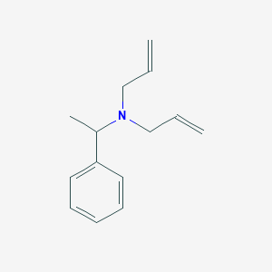 N-Allyl-N-(1-phenylethyl)prop-2-en-1-amine chemical structure (CAS 92499-04-2)
