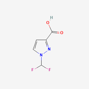 1-(Difluoromethyl)-1H-pyrazole-3-carboxylic acid chemical structure (CAS 925179-02-8)