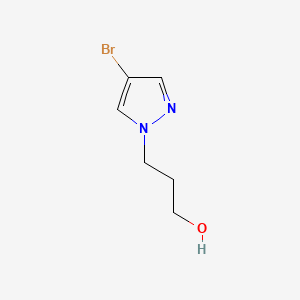 4-Bromo-1-(3-hydroxypropyl)pyrazole chemical structure (CAS 925180-06-9)