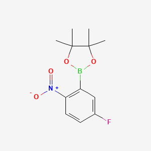 2-(5-Fluoro-2-nitrophenyl)-4,4,5,5-tetramethyl-1,3,2-dioxaborolane chemical structure (CAS 925207-14-3)