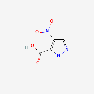 1-Methyl-4-nitro-1H-pyrazole-5-carboxylic acid chemical structure (CAS 92534-69-5)