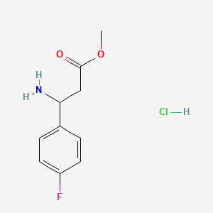 Methyl 3-amino-3-(4-fluorophenyl)propanoate hydrochloride chemical structure (CAS 925412-81-3)