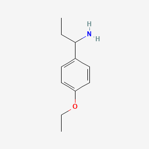 1-(4-Ethoxyphenyl)propan-1-amine chemical structure (CAS 925608-01-1)