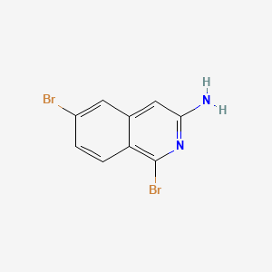 1,6-Dibromoisoquinolin-3-amine chemical structure (CAS 925672-85-1)