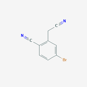 5-Bromo-2-cyanobenzeneacetonitrile chemical structure (CAS 925672-88-4)