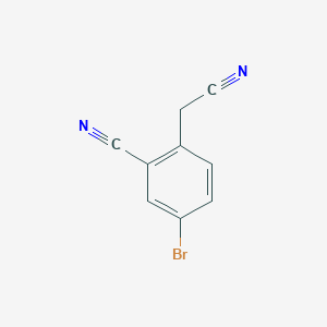 4-Bromo-2-cyanobenzeneacetonitrile chemical structure (CAS 925672-89-5)