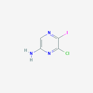 6-Chloro-5-iodopyrazin-2-amine chemical structure (CAS 925678-00-8)