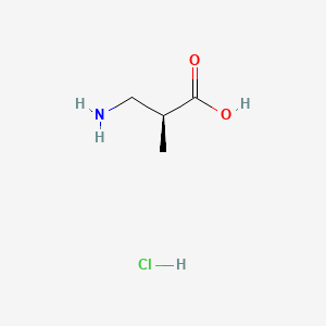 (S)-3-Amino-2-methylpropanoic acid hydrochloride chemical structure (CAS 925704-45-6)