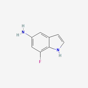 7-Fluoro-1H-indol-5-amine chemical structure (CAS 926028-84-4)
