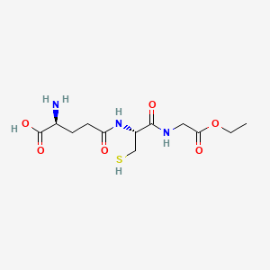 (S)-2-Amino-5-(((R)-1-((2-ethoxy-2-oxoethyl)amino)-3-mercapto-1-oxopropan-2-yl)amino)-5-oxopentanoic acid chemical structure (CAS 92614-59-0)