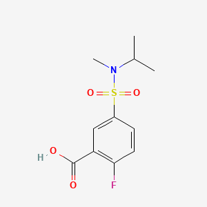 2-Fluoro-5-(N-isopropyl-N-methylsulfamoyl)benzoic acid chemical structure (CAS 926191-54-0)