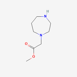Methyl 2-(1,4-diazepan-1-yl)acetate chemical structure (CAS 926223-03-2)