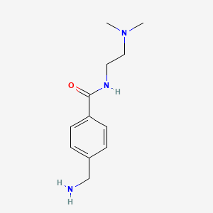 4-(Aminomethyl)-N-(2-(dimethylamino)ethyl)benzamide chemical structure (CAS 926225-23-2)