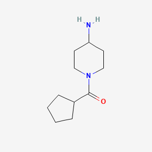 (4-Aminopiperidin-1-yl)(cyclopentyl)methanone chemical structure (CAS 926234-06-2)